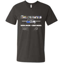 Load image into Gallery viewer, Seahawks Russell Wilson Bobby Wagner Signatures Football Fans