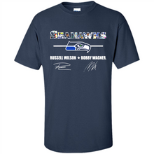 Load image into Gallery viewer, Seahawks Russell Wilson Bobby Wagner Signatures Football Fans