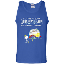 Load image into Gallery viewer, Welcome to camp Quitcherbitchin a certified happy camper area Snoopy # Zawin