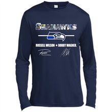 Load image into Gallery viewer, Seahawks Russell Wilson Bobby Wagner Signatures Football Fans