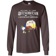 Load image into Gallery viewer, Welcome to camp Quitcherbitchin a certified happy camper area Snoopy # Zawin