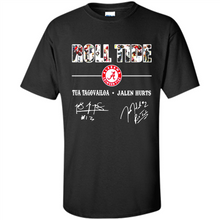 Load image into Gallery viewer, Roll Tide Alabama Crimson Tua Tagovailoa Jalen Hurts Signatures Shirt Roll Tide Alabama Crimson Tua Tagovailoa Jalen Hurts Signatures