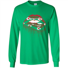 Load image into Gallery viewer, Glitter Lips Shirt For Kansas City Chiefs Fans