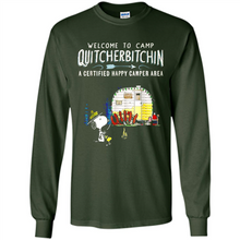 Load image into Gallery viewer, Welcome to camp Quitcherbitchin a certified happy camper area Snoopy # Zawin