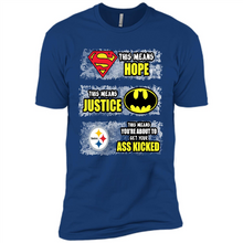 Load image into Gallery viewer, PITTSBURGH STEELERS SUPERMAN MEANS HOPE BATMAN