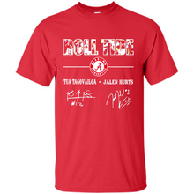 Load image into Gallery viewer, Roll Tide Alabama Crimson Tua Tagovailoa Jalen Hurts Signatures Shirt Roll Tide Alabama Crimson Tua Tagovailoa Jalen Hurts Signatures