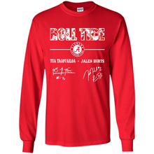 Load image into Gallery viewer, Roll Tide Alabama Crimson Tua Tagovailoa Jalen Hurts Signatures Shirt Roll Tide Alabama Crimson Tua Tagovailoa Jalen Hurts Signatures
