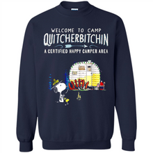 Load image into Gallery viewer, Welcome to camp Quitcherbitchin a certified happy camper area Snoopy # Zawin