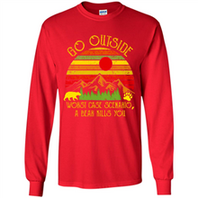 Load image into Gallery viewer, Go Outside Worst Case Scenario A Bear Kills You Vintage Retro Sunset # Zawin store