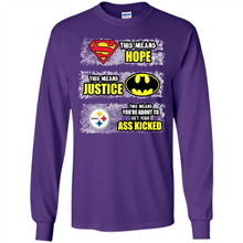 Load image into Gallery viewer, PITTSBURGH STEELERS SUPERMAN MEANS HOPE BATMAN