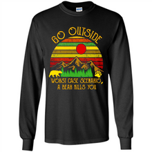 Load image into Gallery viewer, Go Outside Worst Case Scenario A Bear Kills You Vintage Retro Sunset # Zawin store