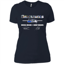 Load image into Gallery viewer, Seahawks Russell Wilson Bobby Wagner Signatures Football Fans