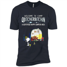 Load image into Gallery viewer, Welcome to camp Quitcherbitchin a certified happy camper area Snoopy # Zawin