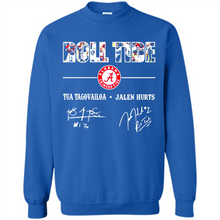 Load image into Gallery viewer, Roll Tide Alabama Crimson Tua Tagovailoa Jalen Hurts Signatures Shirt Roll Tide Alabama Crimson Tua Tagovailoa Jalen Hurts Signatures