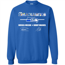 Load image into Gallery viewer, Seahawks Russell Wilson Bobby Wagner Signatures Football Fans