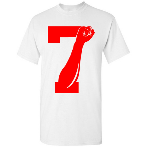 7 Fist Up Colin Kaepernick white