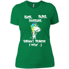 Load image into Gallery viewer, Funny Crazy Unicorn - Rock Paper Scissors Throat Punch I Win # Zawin store