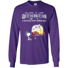 Load image into Gallery viewer, Welcome to camp Quitcherbitchin a certified happy camper area Snoopy # Zawin