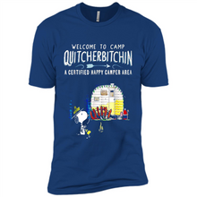 Load image into Gallery viewer, Welcome to camp Quitcherbitchin a certified happy camper area Snoopy # Zawin