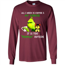Load image into Gallery viewer, Grinch All I need is coffee and my Yorkie it is too peopley outside