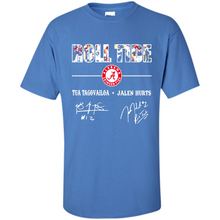 Load image into Gallery viewer, Roll Tide Alabama Crimson Tua Tagovailoa Jalen Hurts Signatures Shirt Roll Tide Alabama Crimson Tua Tagovailoa Jalen Hurts Signatures