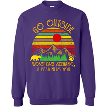 Load image into Gallery viewer, Go Outside Worst Case Scenario A Bear Kills You Vintage Retro Sunset # Zawin store