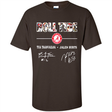 Load image into Gallery viewer, Roll Tide Alabama Crimson Tua Tagovailoa Jalen Hurts Signatures Shirt Roll Tide Alabama Crimson Tua Tagovailoa Jalen Hurts Signatures