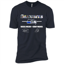 Load image into Gallery viewer, Seahawks Russell Wilson Bobby Wagner Signatures Football Fans
