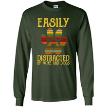 Load image into Gallery viewer, Wine Easily distracted by Disney and dogs mickey vintage