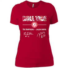 Load image into Gallery viewer, Roll Tide Alabama Crimson Tua Tagovailoa Jalen Hurts Signatures Shirt Roll Tide Alabama Crimson Tua Tagovailoa Jalen Hurts Signatures