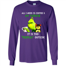 Load image into Gallery viewer, Grinch All I need is coffee and my Yorkie it is too peopley outside