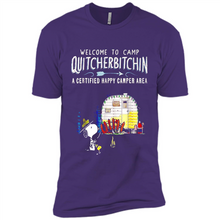 Load image into Gallery viewer, Welcome to camp Quitcherbitchin a certified happy camper area Snoopy # Zawin