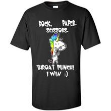 Load image into Gallery viewer, Funny Crazy Unicorn - Rock Paper Scissors Throat Punch I Win # Zawin store