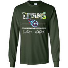 Load image into Gallery viewer, Tennessee Titans Derrick Henry Marcus Mariota Signatures Football