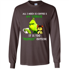 Load image into Gallery viewer, Grinch All I need is coffee and my Yorkie it is too peopley outside