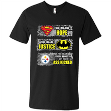 Load image into Gallery viewer, PITTSBURGH STEELERS SUPERMAN MEANS HOPE BATMAN