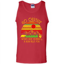 Load image into Gallery viewer, Go Outside Worst Case Scenario A Bear Kills You Vintage Retro Sunset # Zawin store