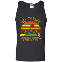 Load image into Gallery viewer, Go Outside Worst Case Scenario A Bear Kills You Vintage Retro Sunset # Zawin store