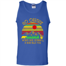 Load image into Gallery viewer, Go Outside Worst Case Scenario A Bear Kills You Vintage Retro Sunset # Zawin store