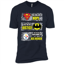 Load image into Gallery viewer, PITTSBURGH STEELERS SUPERMAN MEANS HOPE BATMAN