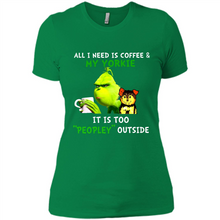 Load image into Gallery viewer, Grinch All I need is coffee and my Yorkie it is too peopley outside