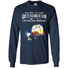 Load image into Gallery viewer, Welcome to camp Quitcherbitchin a certified happy camper area Snoopy # Zawin