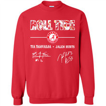 Load image into Gallery viewer, Roll Tide Alabama Crimson Tua Tagovailoa Jalen Hurts Signatures Shirt Roll Tide Alabama Crimson Tua Tagovailoa Jalen Hurts Signatures