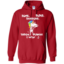 Load image into Gallery viewer, Funny Crazy Unicorn - Rock Paper Scissors Throat Punch I Win # Zawin store