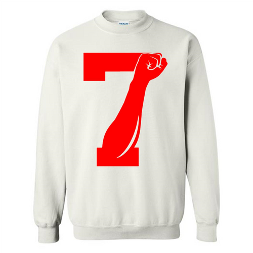 7 Fist Up Colin Kaepernick white