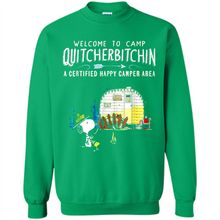Load image into Gallery viewer, Welcome to camp Quitcherbitchin a certified happy camper area Snoopy # Zawin