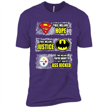 Load image into Gallery viewer, PITTSBURGH STEELERS SUPERMAN MEANS HOPE BATMAN