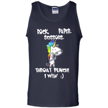 Load image into Gallery viewer, Funny Crazy Unicorn - Rock Paper Scissors Throat Punch I Win # Zawin store
