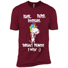Load image into Gallery viewer, Funny Crazy Unicorn - Rock Paper Scissors Throat Punch I Win # Zawin store