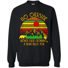Load image into Gallery viewer, Go Outside Worst Case Scenario A Bear Kills You Vintage Retro Sunset # Zawin store
